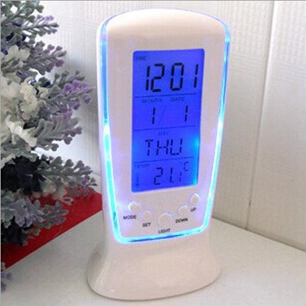 Digital Backlight LED Display Table Alarm Clock Snooze Thermometer Alarm Clock